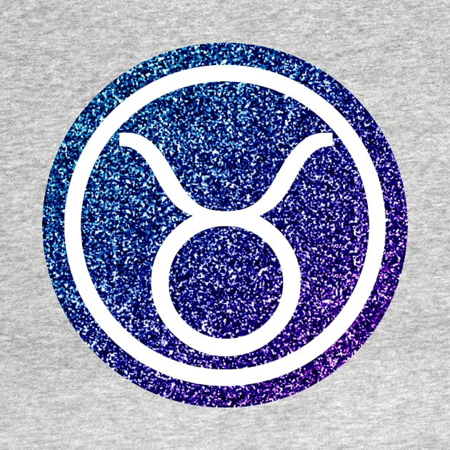 Blue Purple Glitter Zodiac - Taurus by BiscuitSnack